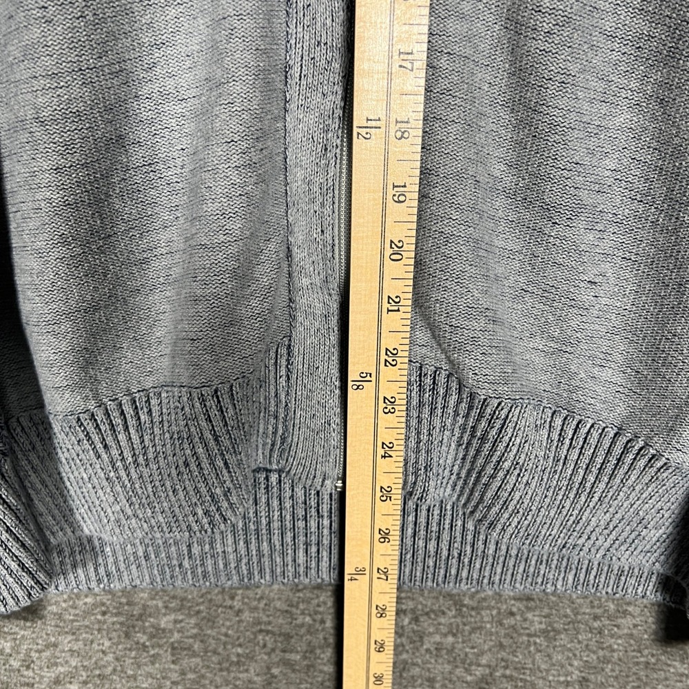 Carbon 2 Cobalt Mens XL Full Zip Knit Cardigan Sweater Gray Blue - Picture 3 of 7